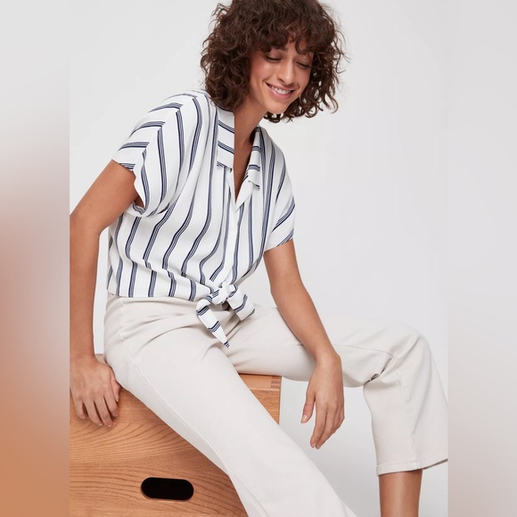 Aritzia Wilfred matte pearl Lizzie Pant size 6 new - Picture 12 of 12